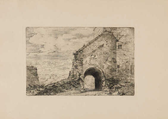 Каменец-Подольск. 12 офортов памятников архитектуры. И.Р. Гольдберг, В.В. Федосеев. Б. м., 1945